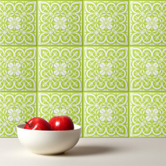 Acid Lime and white Portuguese Mediterranean Tile