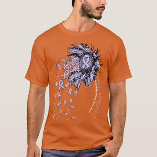 Acid Reflux Awareness sunflower nobody fights alon T-Shirt