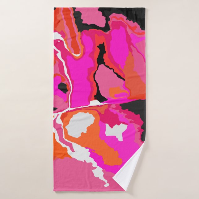 Acid Vivid Digital Psychedelic Bright Background.  Bath Towel (Bath Towel)