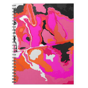 Acid Vivid Digital Psychedelic Bright Background.  Notebook