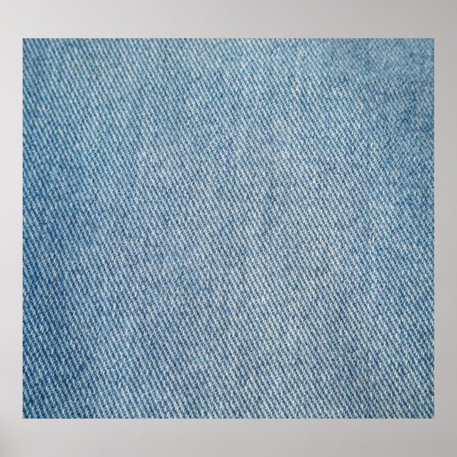 Acid wash blue jeans, denim texture. poster (Front)