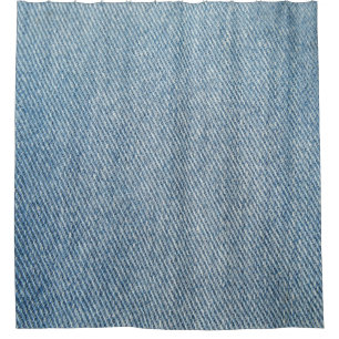 Acid wash blue jeans, denim texture. shower curtain