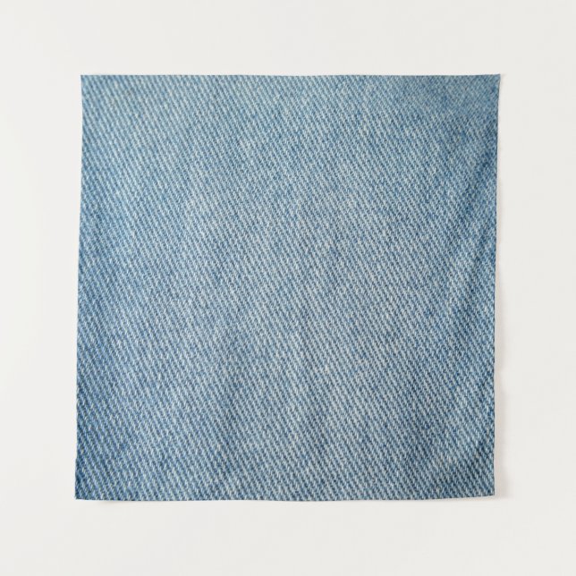 Acid wash blue jeans, denim texture. tapestry (Front)