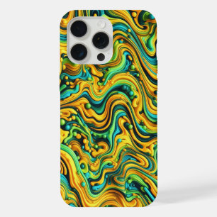 Acid Wave Camo, trippy design, camouflage pattern iPhone 15 Pro Max Case