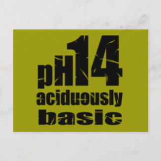 Aciduously Basic humour postcard