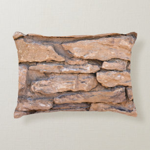 Acient brick wall. Grunge brick wall background. B Decorative Cushion