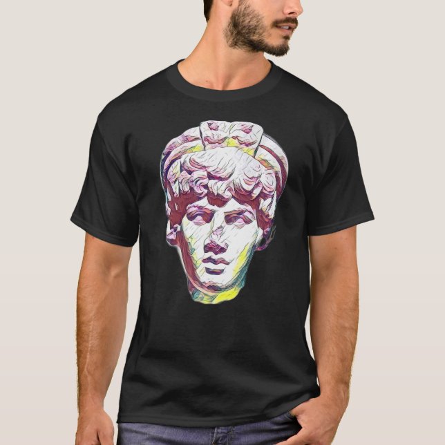 Acient Italy Roman Statue Abstract Teacher  84 T-Shirt (Front)