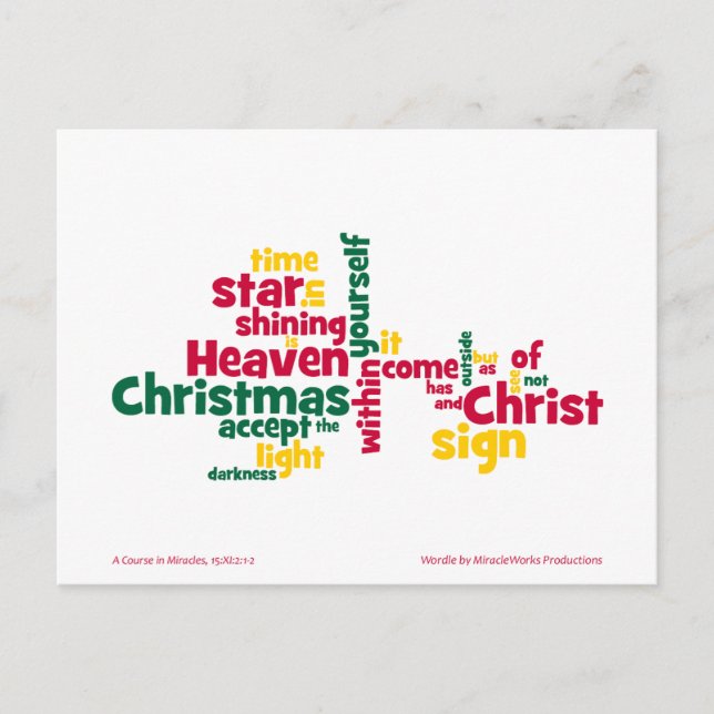 ACIM Christmas Star Holiday Postcard (Front)