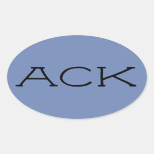 "ACK" Nantucket Sticker