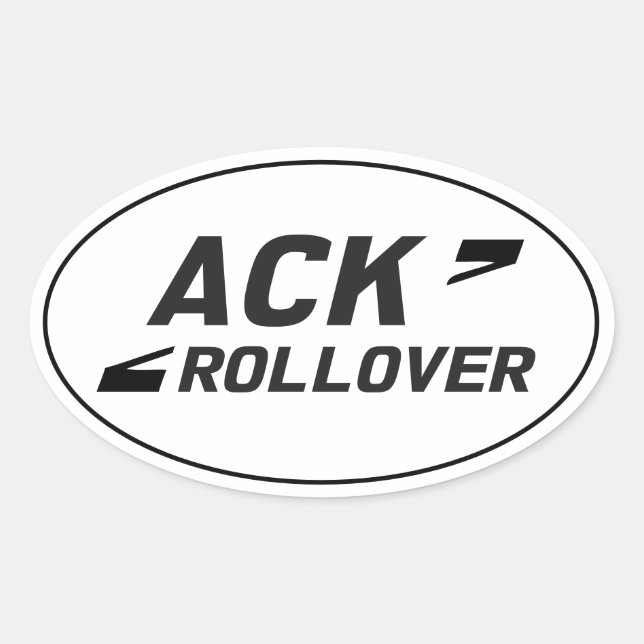 ACK oval Oval Sticker (Front)
