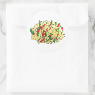 Ackee and Saltfish Cod Jamaican Caribbean Food Classic Round Sticker