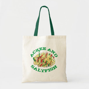 Ackee and Saltfish Cod Jamaican Caribbean Food Tote Bag