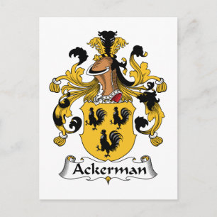 Ackerman Family Crest Postcard