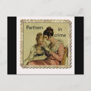 Ackermann Friendship "Partners in Crime" Postcard
