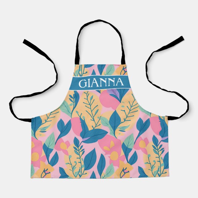 Ackie Monitor Pastel Colourful Personalised Patter Apron (Front)