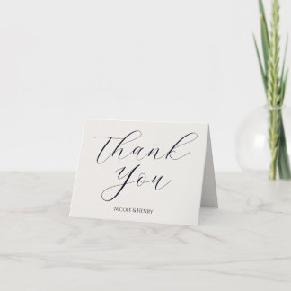 Acknowledgment Card Boda Caligraphy and Photo