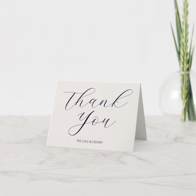 Acknowledgment Card Boda Caligraphy and Photo (Front)