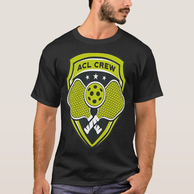 Acl Crew Pickleball Club Injury Badge for injured  T-Shirt (Front)