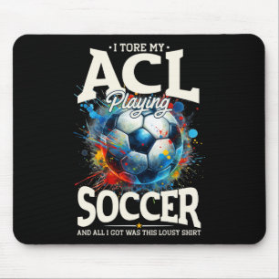 Acl Surgery Recovery, Knee Surgery Support Soccer  Mouse Mat