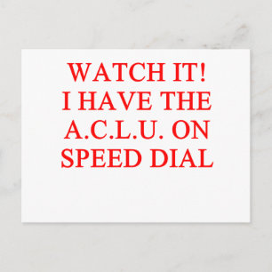 ACLU joke Postcard