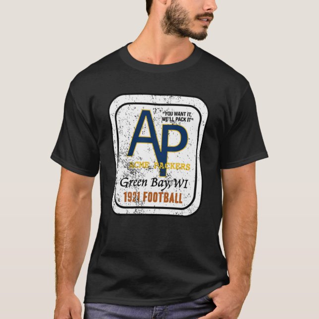 Acme Packers Distressed Logo  Defunct Football Tea T-Shirt (Front)