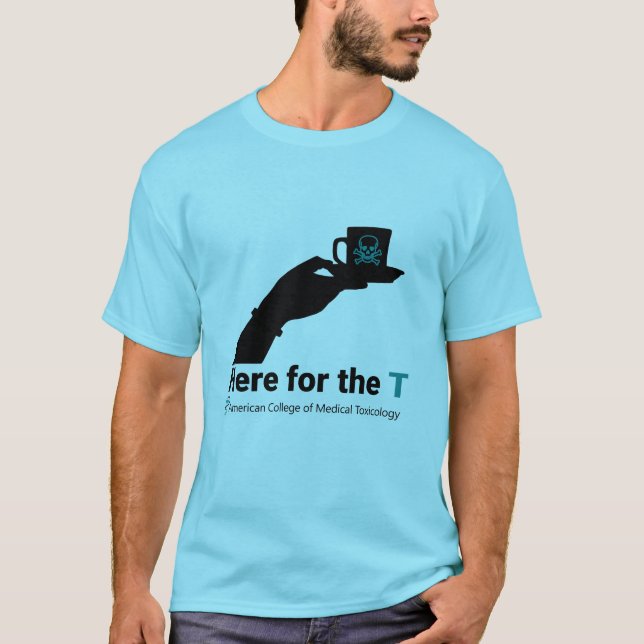 ACMT Here for the T Black Design T-Shirt (Front)