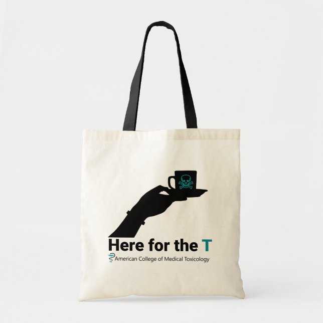 ACMT - Here for the T Black Design Tote Bag (Front)