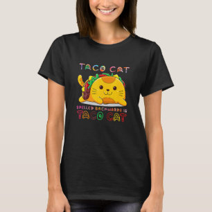 Aco Cat Spelled Backwards Happy Cat Day Cat T-Shirt