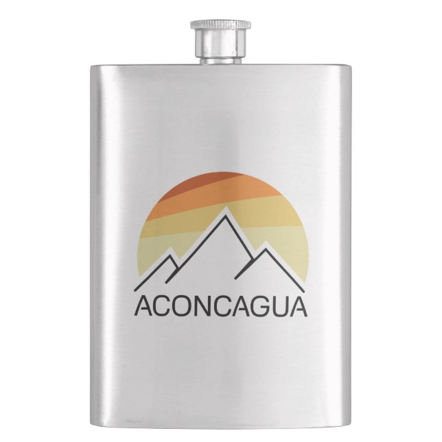 Aconcagua Retro Hip Flask (Front)