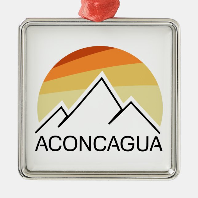Aconcagua Retro Metal Tree Decoration (Front)