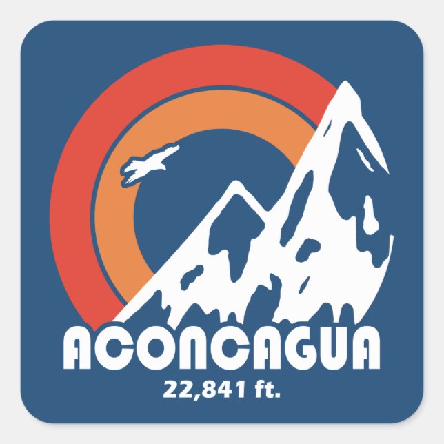 Aconcagua Sun Eagle Square Sticker (Front)