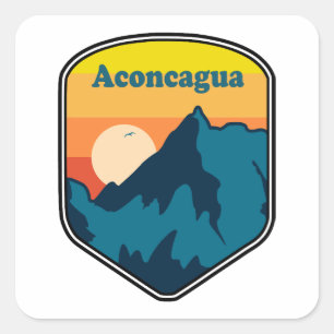 Aconcagua Sunrise Square Sticker