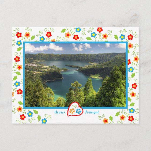 Açores Island - The Sete Cidades lagoon Postcard (Front)