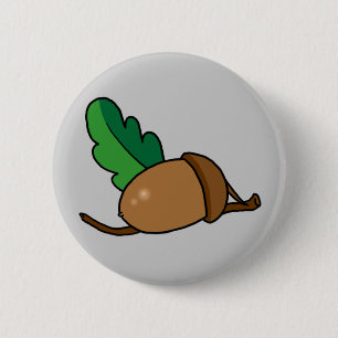 Acorn 6 Cm Round Badge