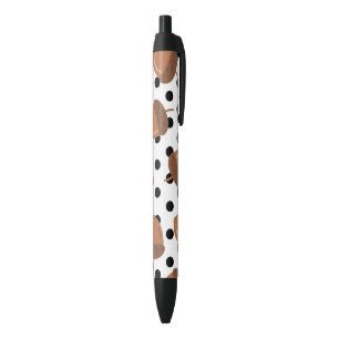 Acorn Black Dots Autumn Y2K Pattern Ink Pen