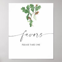 Acorn branch - bridal favours please take one