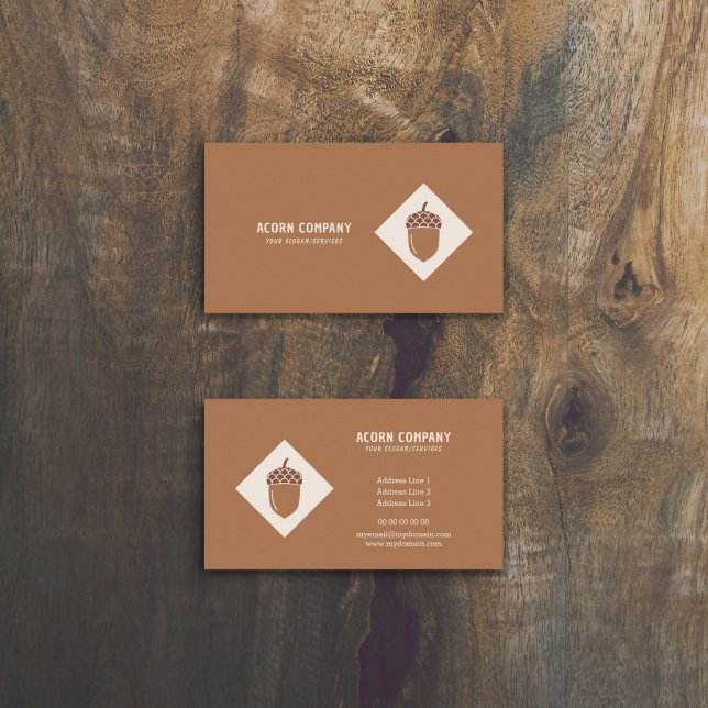 Acorn Brown Business Card (Acorn Business Card)