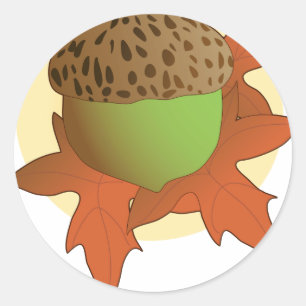 acorn classic round sticker