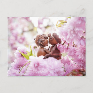 Acorn elf on the blossom tree postcard