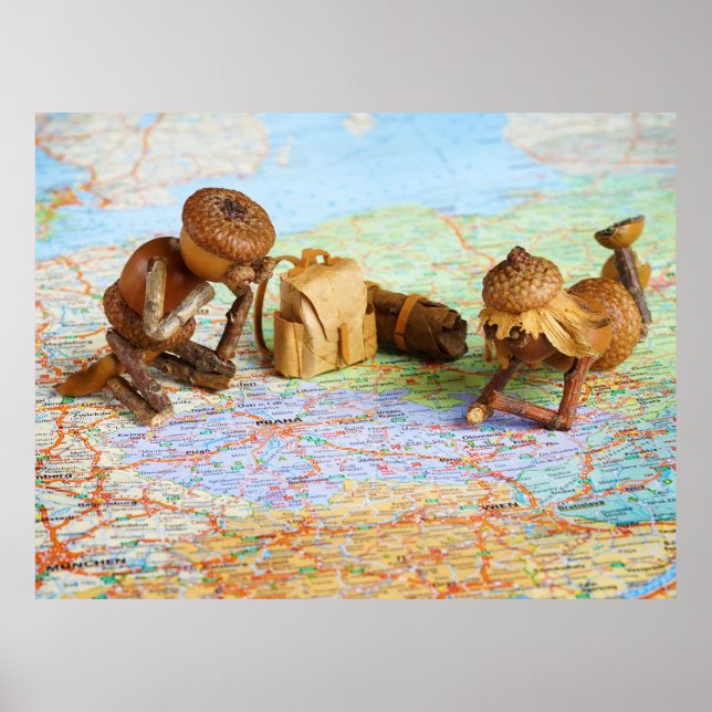 Acorn elves planning some trip poster (Front)