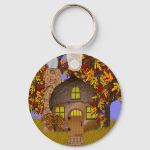 Acorn Faery Cottage Keychain