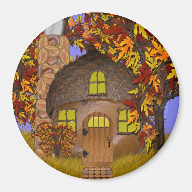 Acorn Faery Cottage Magnet (Front)