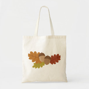 Acorn Leaves Tote Bag