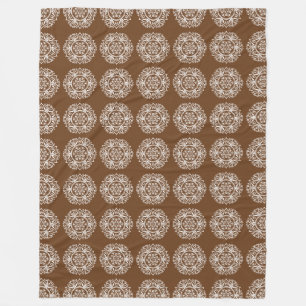 Acorn Mandala Fleece Blanket