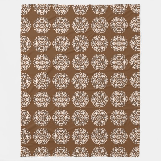Acorn Mandala Fleece Blanket (Front)