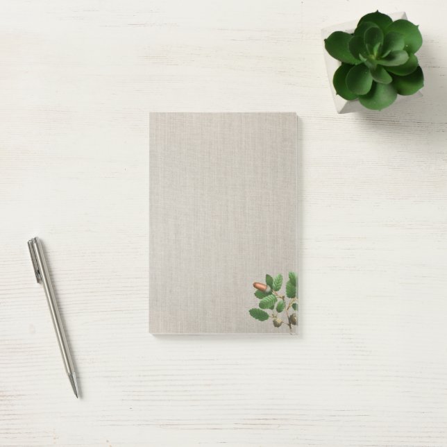 Acorn Oak Leaves Post-it Notes (Office)