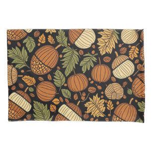 Acorn Pattern Harvest Day Autumn Pillow Case