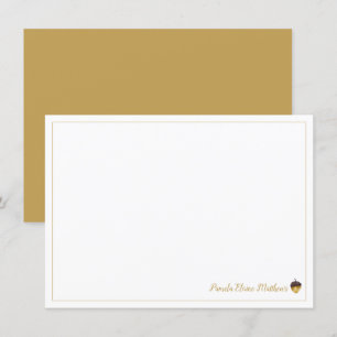 Acorn Personalised Flat Note Card