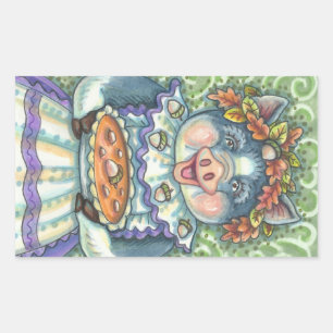 ACORN PIE, PIG COOK THANKSGIVING STICKER SHEET Rec
