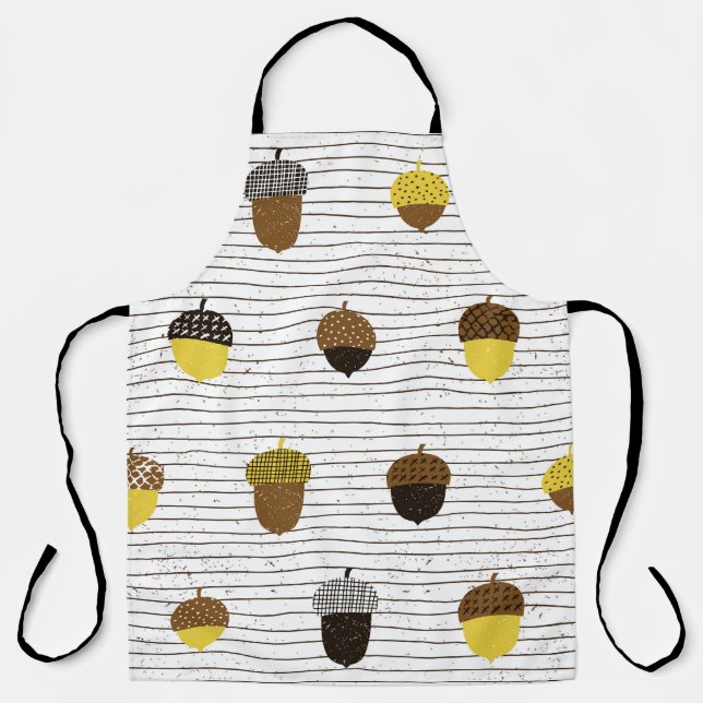 Acorn seamless pattern. Autumn surface decoration. Apron (Front)